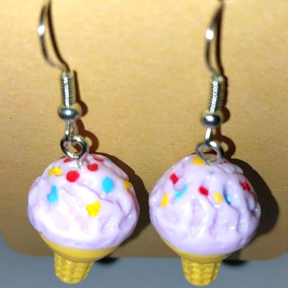 Hand crafted ice cream earrings